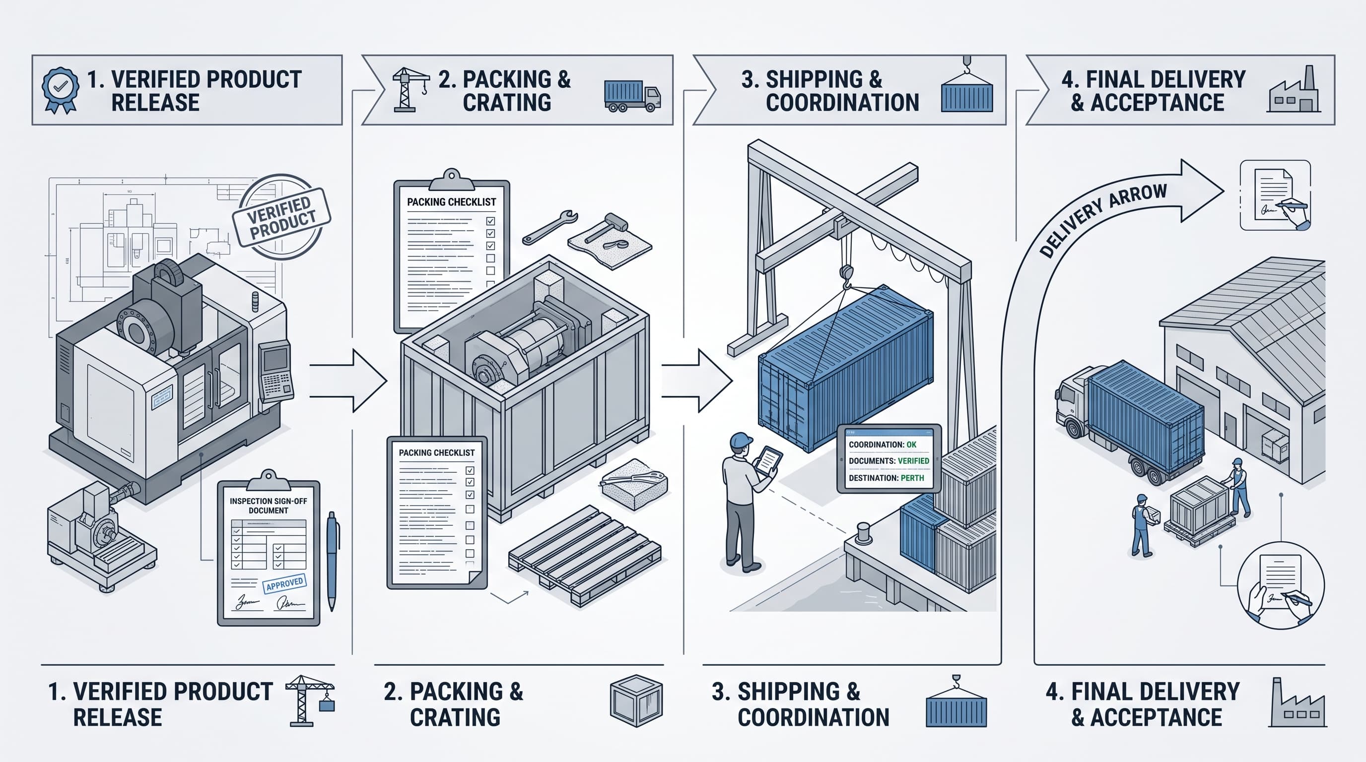 Pre-shipment release and delivery coordination